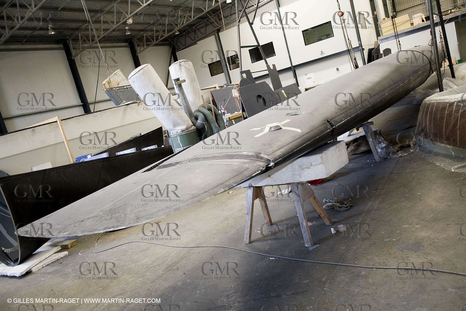 Sydney, Australia, Thomas Coville trimaran Sodebo building at Boat Speed