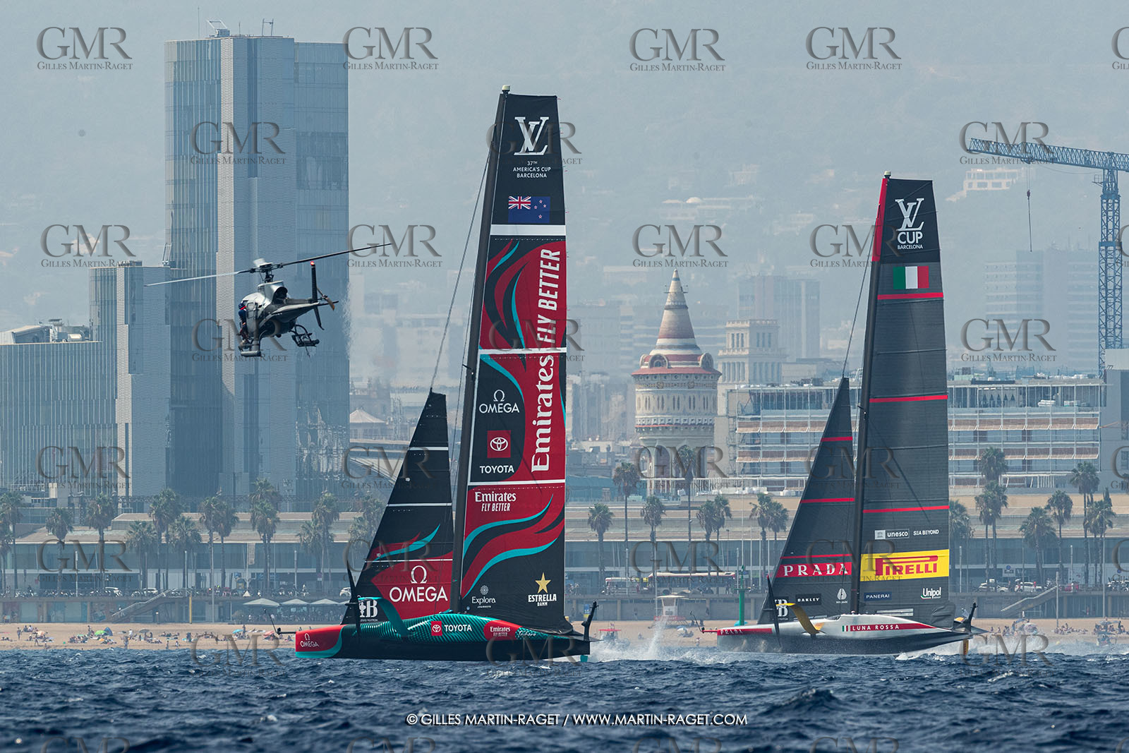 22 08 2024, Barcelona (ESP), Louis Vuitton 37th America's Cup, Louis Vuitton Preliminary Regatta, Race Day 1
