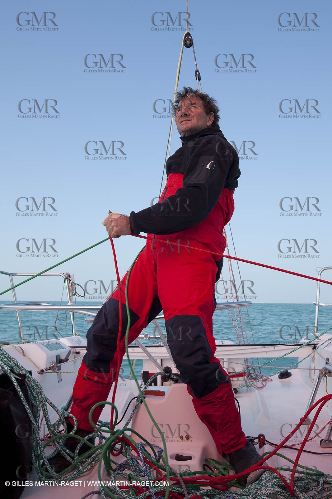 13 03 2010 -  La Grande Motte   Port Camargue (FRA) - Groupe Bel - Kito de Pavant   Sebastien Audigane training for Transat AG2R