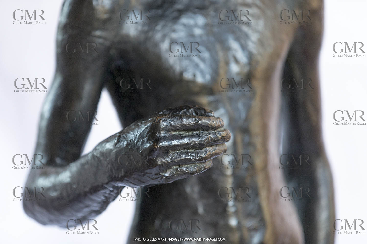06 03 2016, Saint-Etienne du Grès (FRA,13), Oeuvre de Germaine Richier, Loretto I 1934, Bronze patiné foncé, Numéroté 4 6, fondeur Susse, Paris, 160 x 52 x 35 cm, Collection particulière