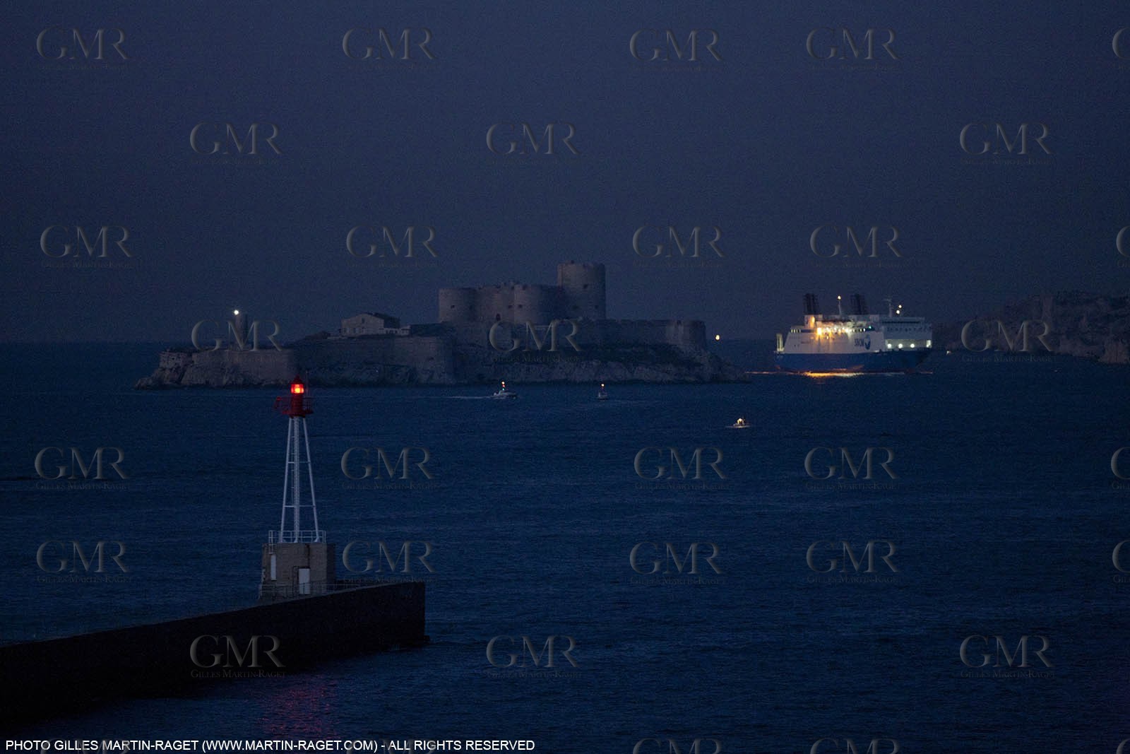 17 02 2012 - Marseille (FRA,13) - Arrival in Marseille harbour onboard ferry Piana (La Meridionale Corp.)