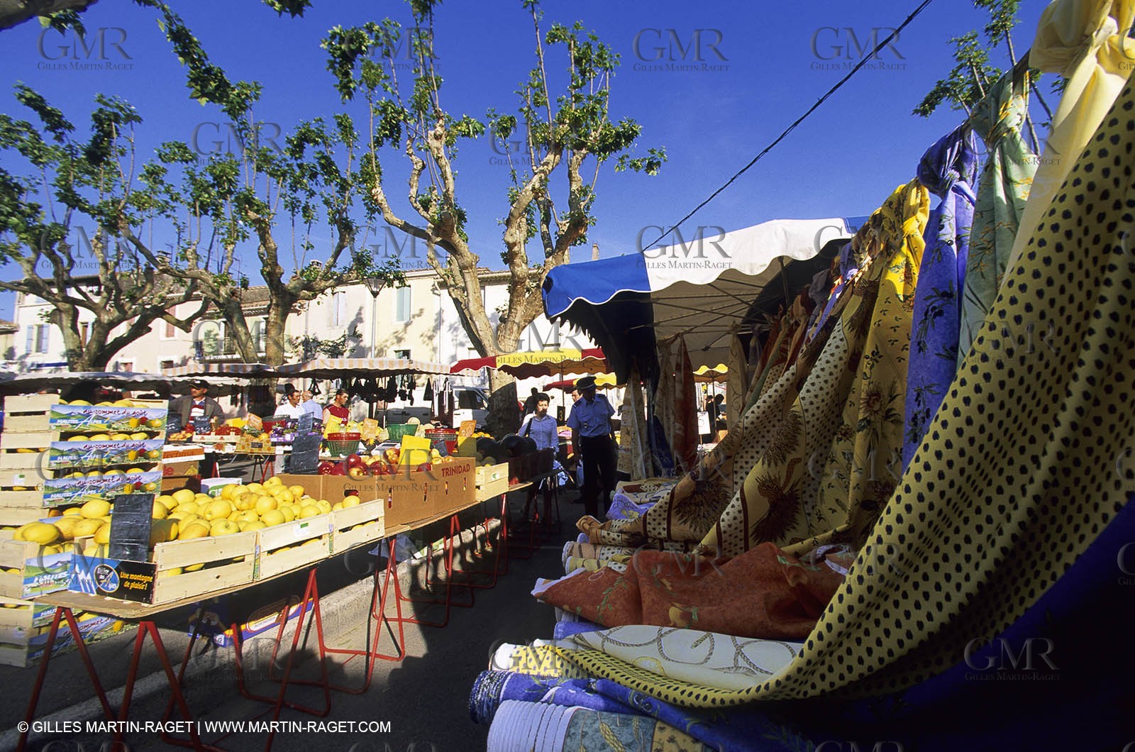 Saturday morning market in Saint Gilles (Gard)