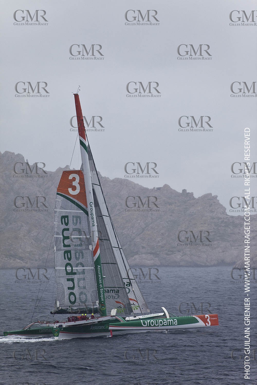 05 14 09 - Marseilles - Mediterranean Record - Groupama 3 - Franck Cammas - G Class - Start from Marseilles to Carthage (Tunisia)