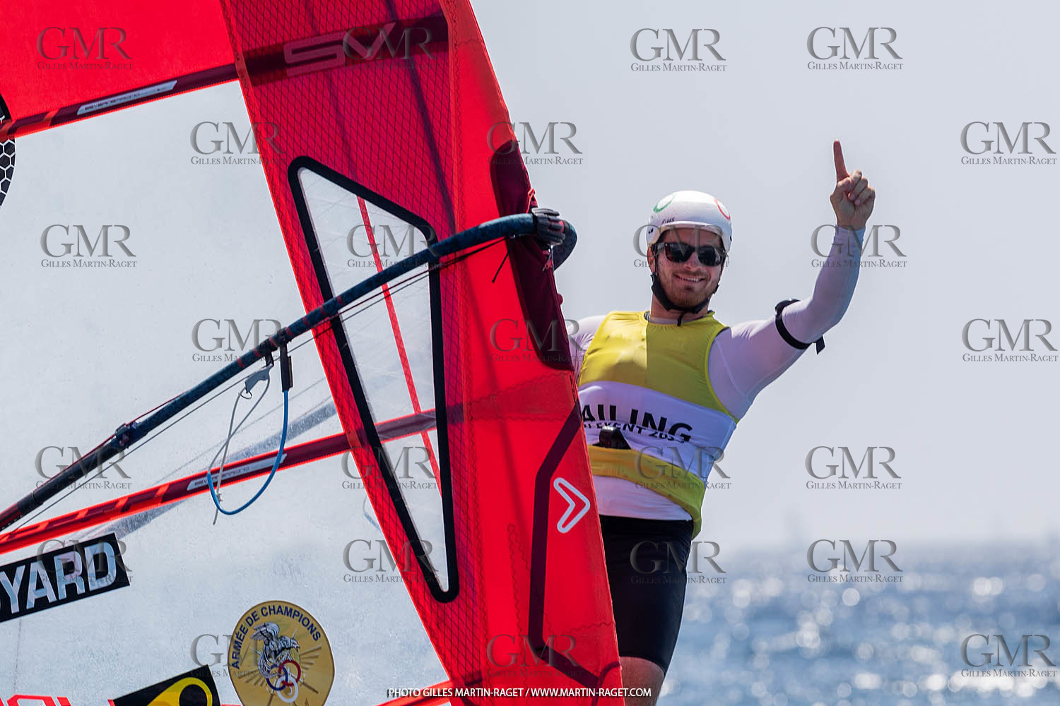 16 07 2023, Marseille, (FRA), Paris 2024 Olympic Games 2024 Sailing Test Event, Day 8, Medal race IQ Foil Men, Thomas Goyard (FRA)