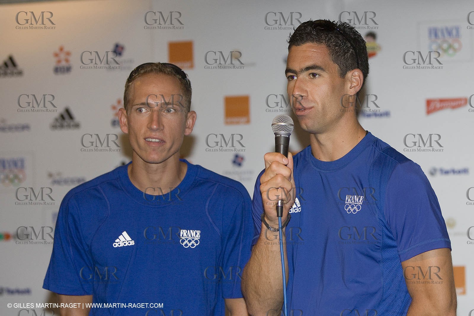 07 08 2008 - Qingdao (CHN) - Olympic games - Sailing - Opening of Club France at Grand Regency hotel and press conference with main press center in Beijing.
