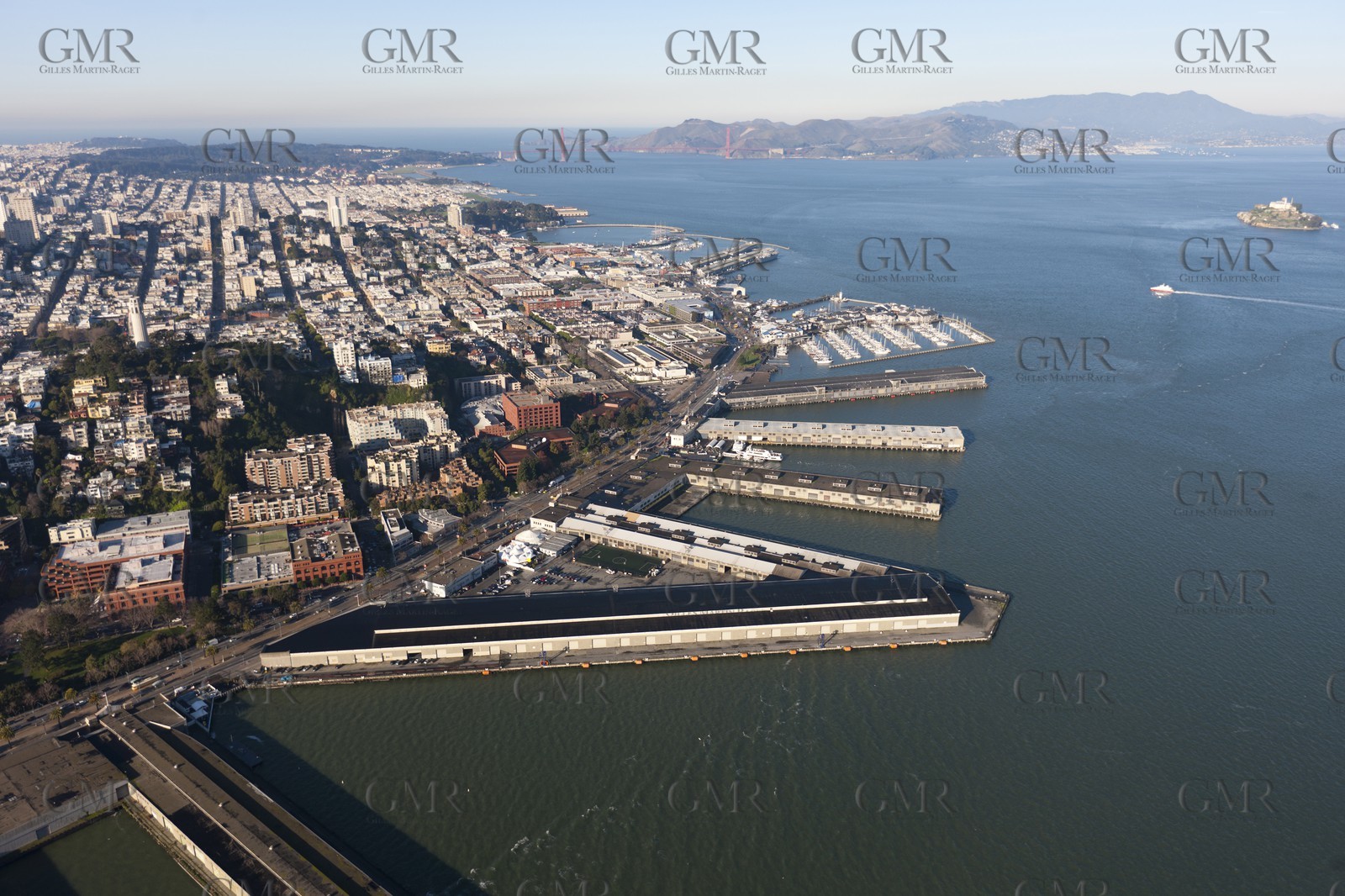 05 01 2011 - San Francisco (USA, CA) - 34th America's Cup - San Francisco waterfront - Piers 27-29 (triangle shape)