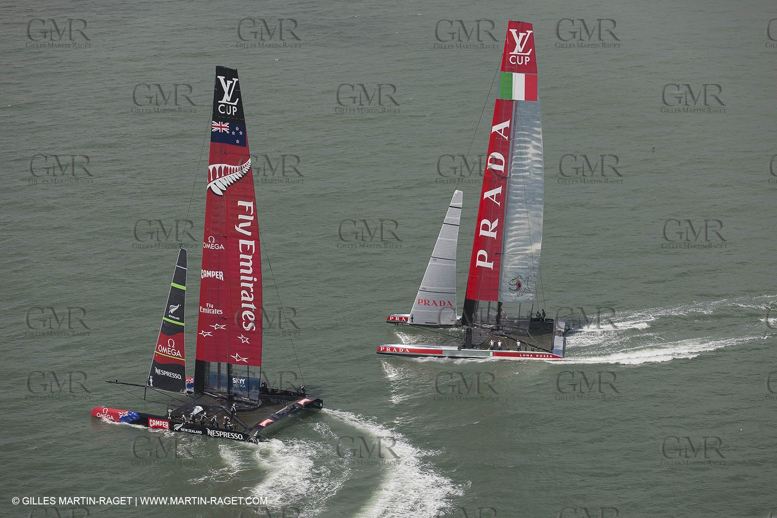13 07 2013 - San Francisco (USA,CA) - 34th America's Cup - Louis Vuitton Cup - Round Robin - Race Day 4 - Luna Rossa vs ETNZ