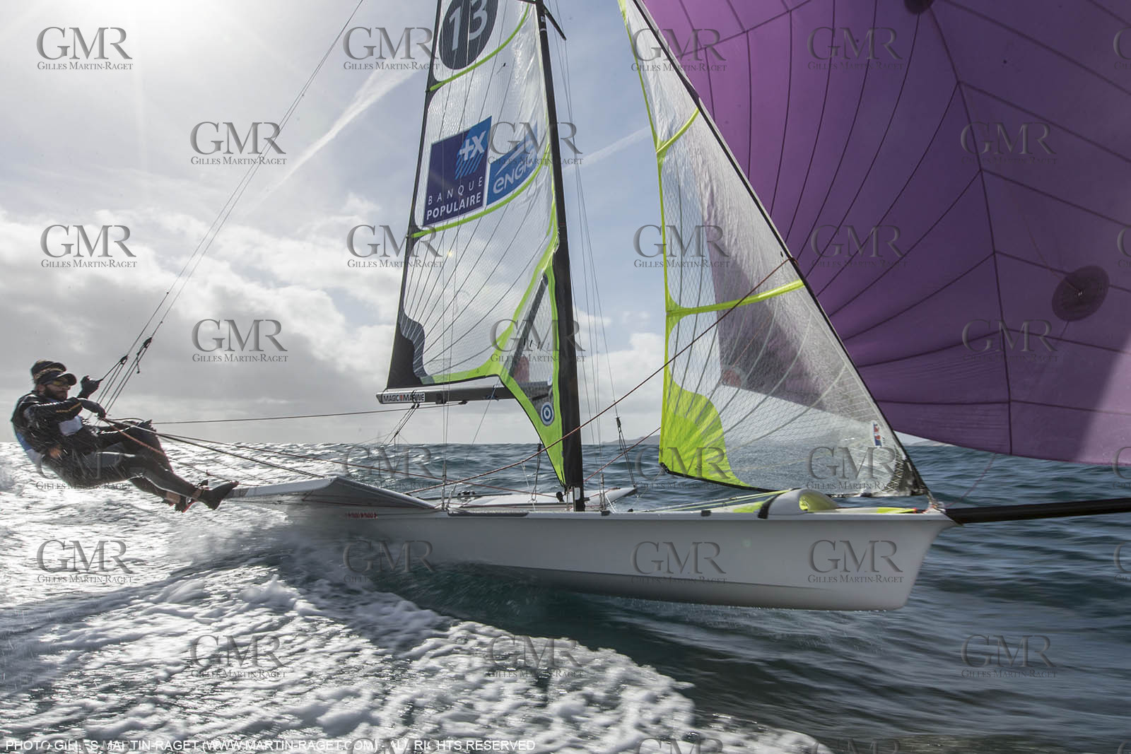 04 03 2016, Marseille (FRA,13), Olympic Sailing, 49er, french representatives Julien D'Ortoli Noë Delpech training