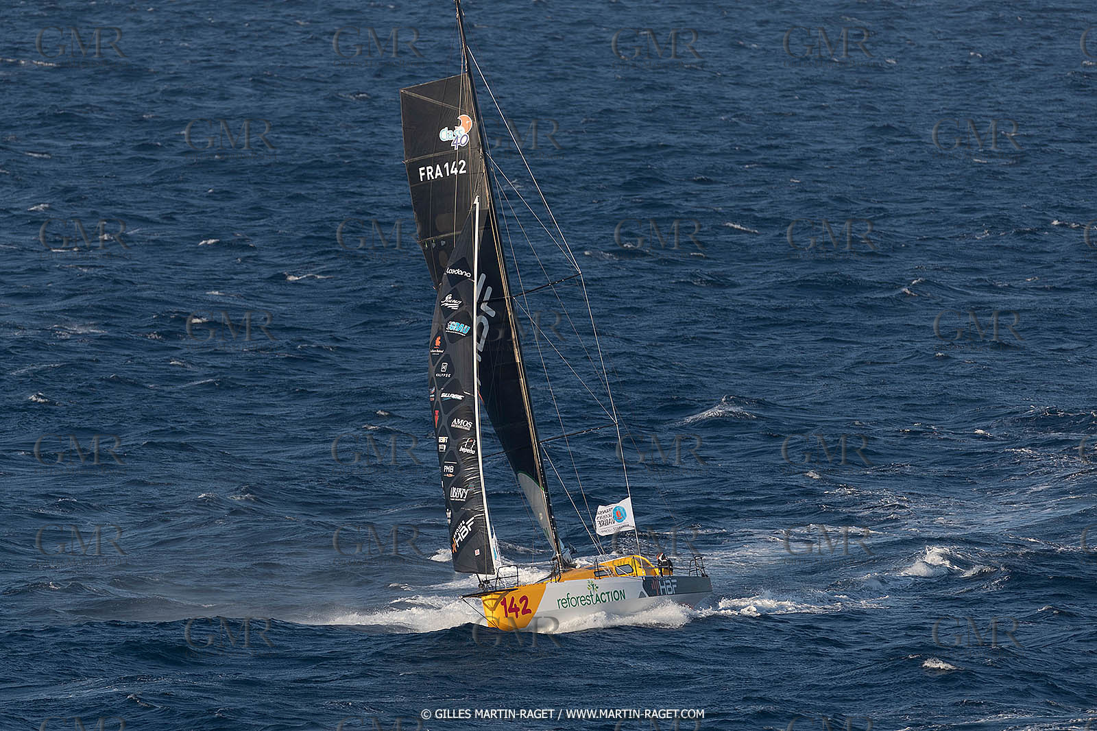 27 08 2021, Marseille (FRA), Transat Jacques Vabre 2021, Class 40, HBF-Reforest'Action (Kito de Pavant, Gwen Gbick)