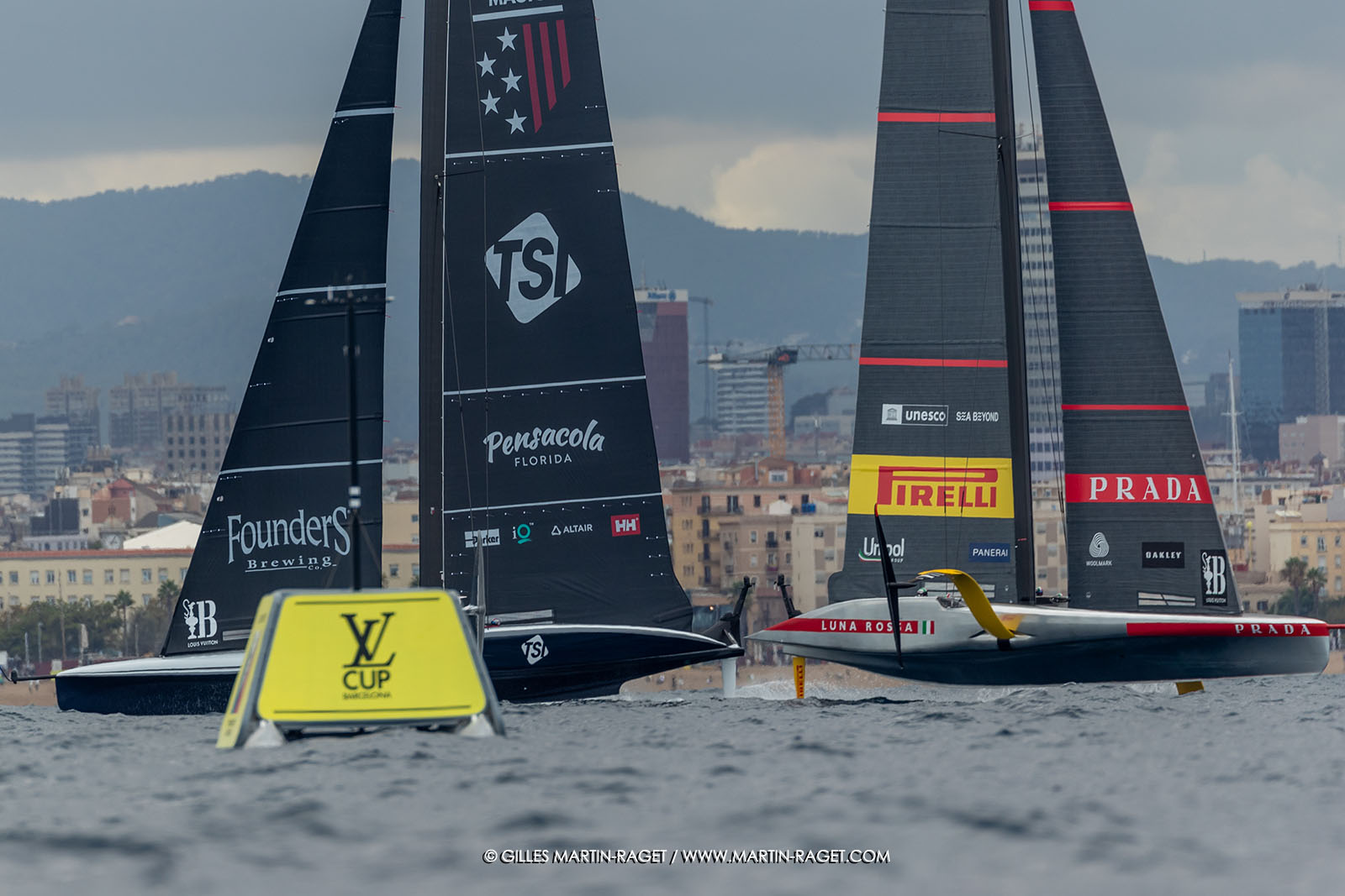 18 09 2024, Barcelona (ESP), 37th America's Cup, Deli-finale Louis Vuitotn Cup, Race Day 4