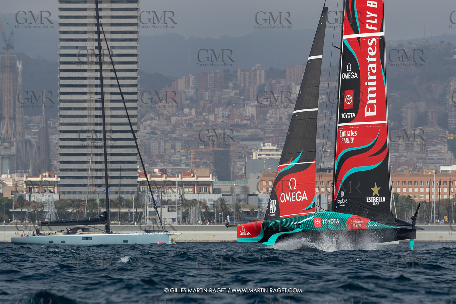 13 10 2024, Barcelona (ESP), Louis Vuitton 37th America's Cup, Final Match, Race Day 2, race 3