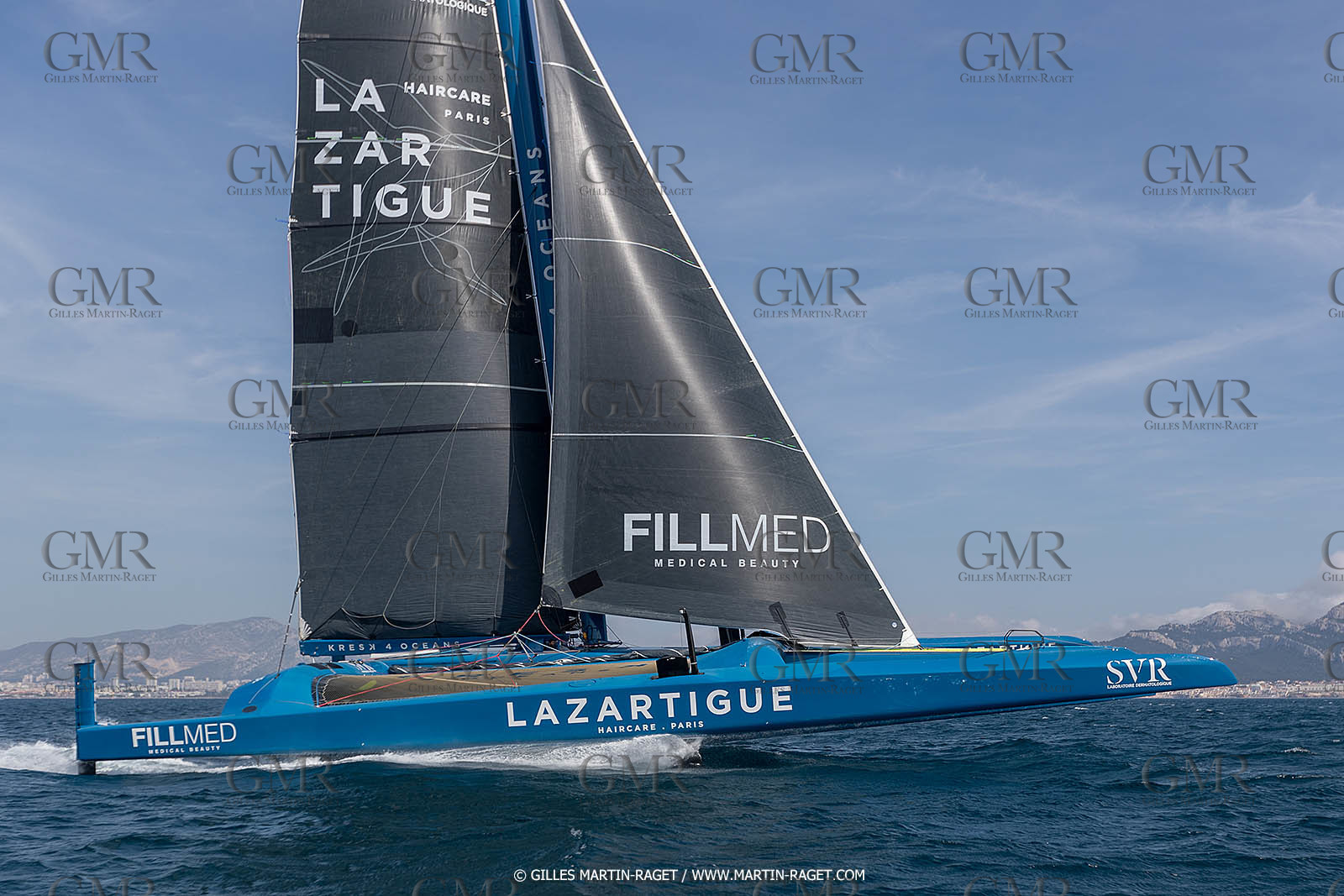18 05 2022, Marseille (FRA), APremière navigation du trimaran Ultim SVR LAZARTIGUE à Marseille