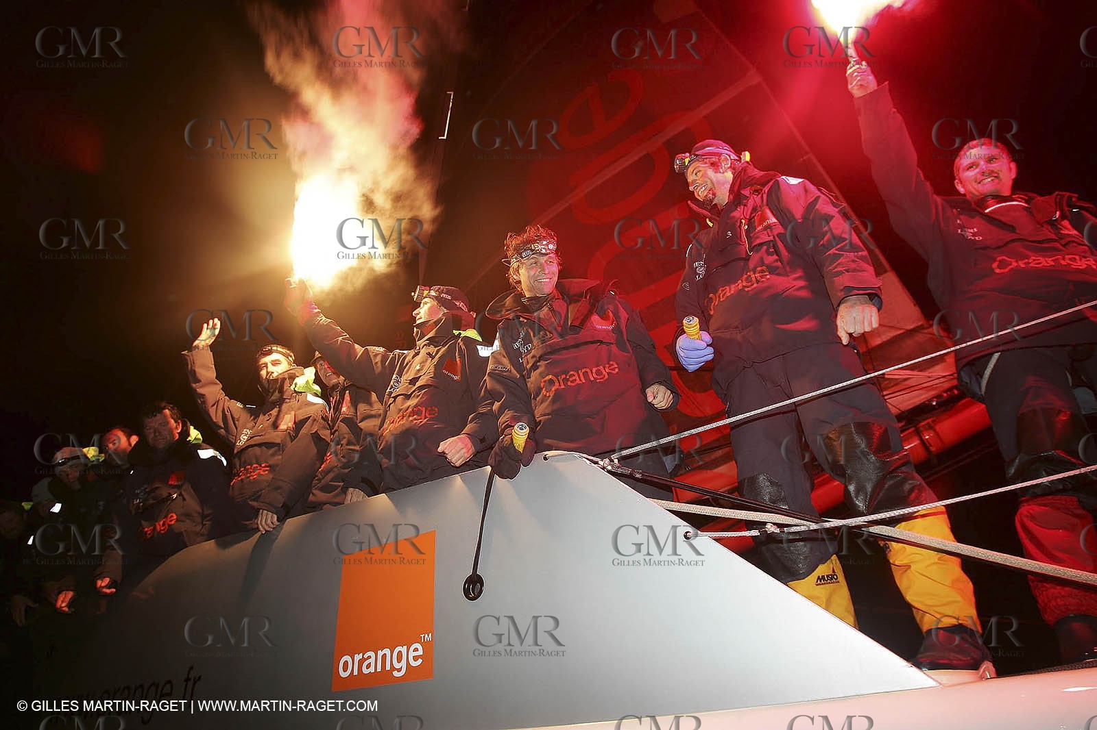 Orange II - 2005 Jules Verne Trophy finish in Brest - At sea