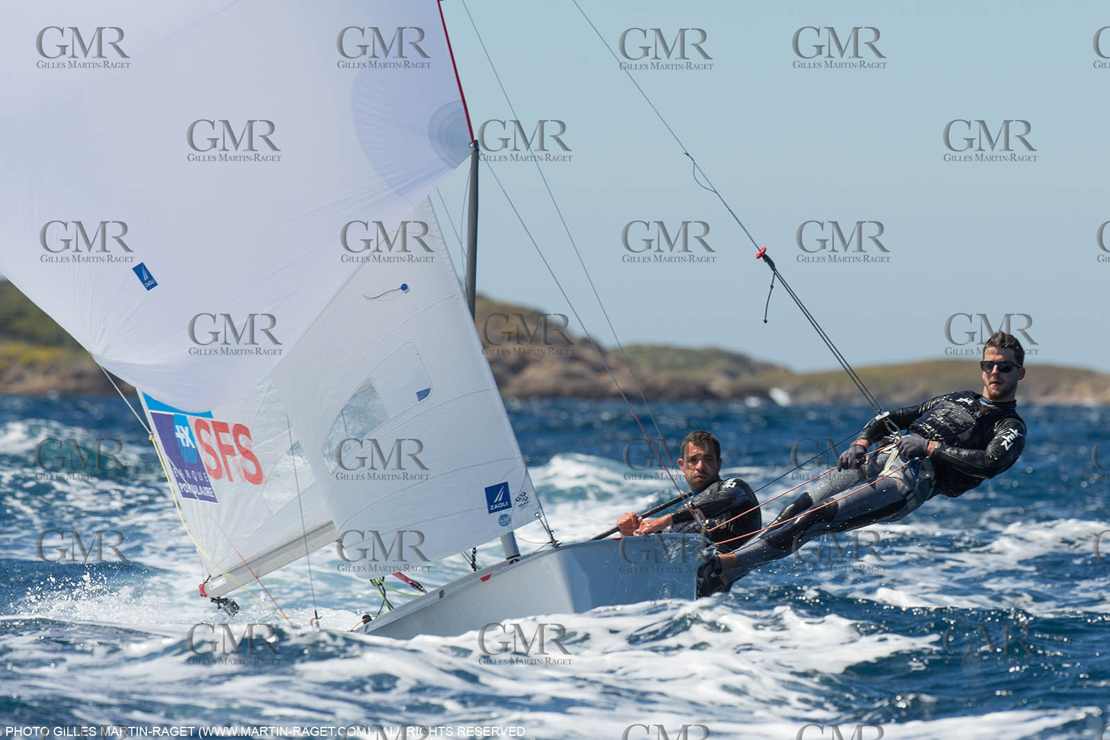 25 04 2016, Hyères (FRA,83), Jeux Olympiques Rio 2016, voile, 470, Sofian Bouvet   Jeremie Mion, SFS Voile