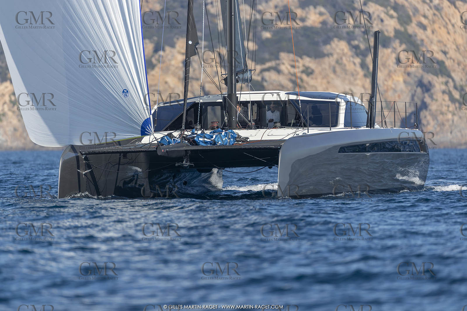 16 02 2019, Porquerolles (FRA,83), Gunboat 68 sail testing  3