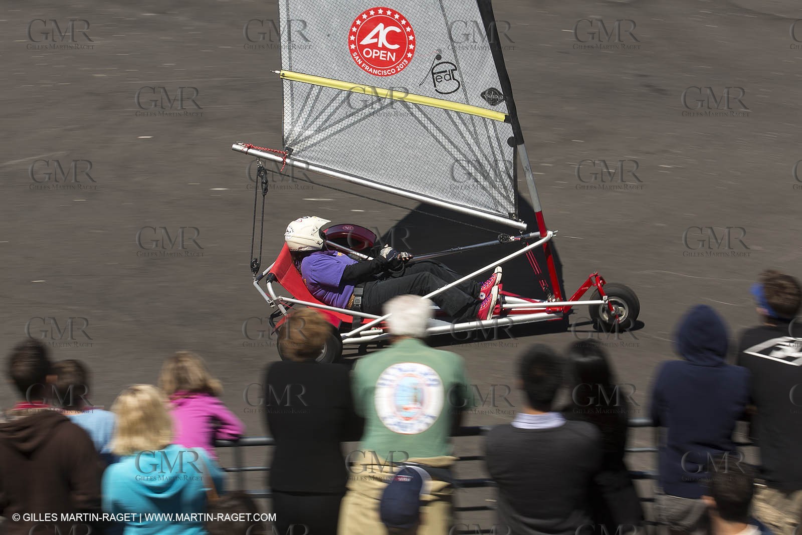 03 08 2013 - San Francisco (USA,CA) - 34th America's Cup - Louis Vuitton Cup - Training Day - America's Cup park - AC Open - Land Sailing demonstration