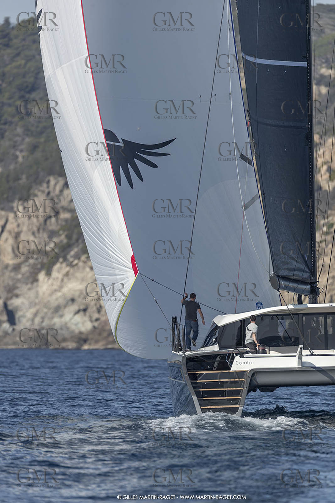 16 02 2019, Porquerolles (FRA,83), Gunboat 68 sail testing  3