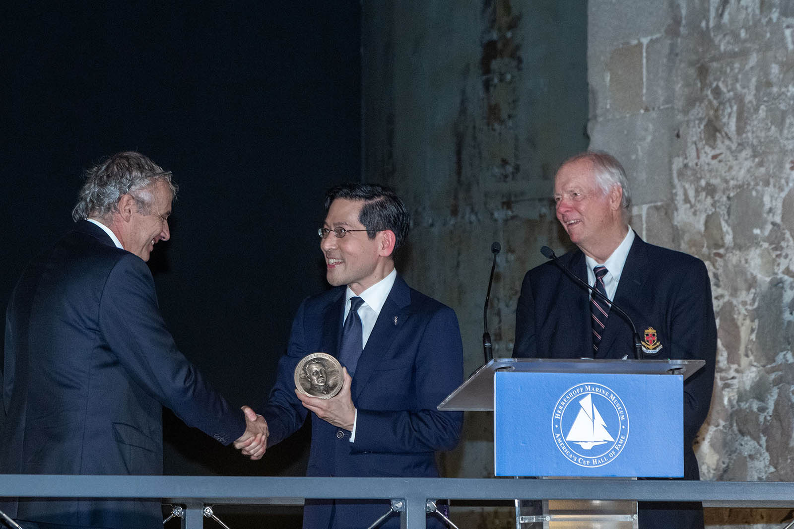 14 10 2024, Barcelona (ESP), Louis Vuitton 37th America's Cup, Final Match, Race Day 3, Hall Of Fame induction ceremony, Matteo Plazzi for Cino Ricci