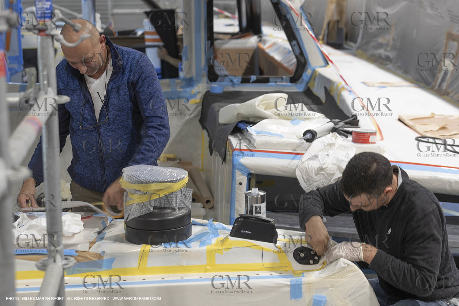 29 10 2018, La Grande Motte (FRA,30), Chantier Gunboat, construction du Gunboat 68