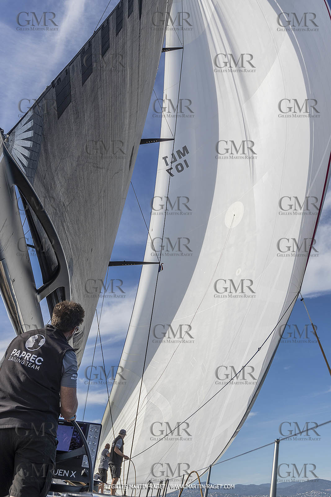 03 10 2022, Saint-Tropez (FRA,83), Voiles de Saint-Tropez 2022,  entraînement des maxis, A bord de Sipirit of Malouen X