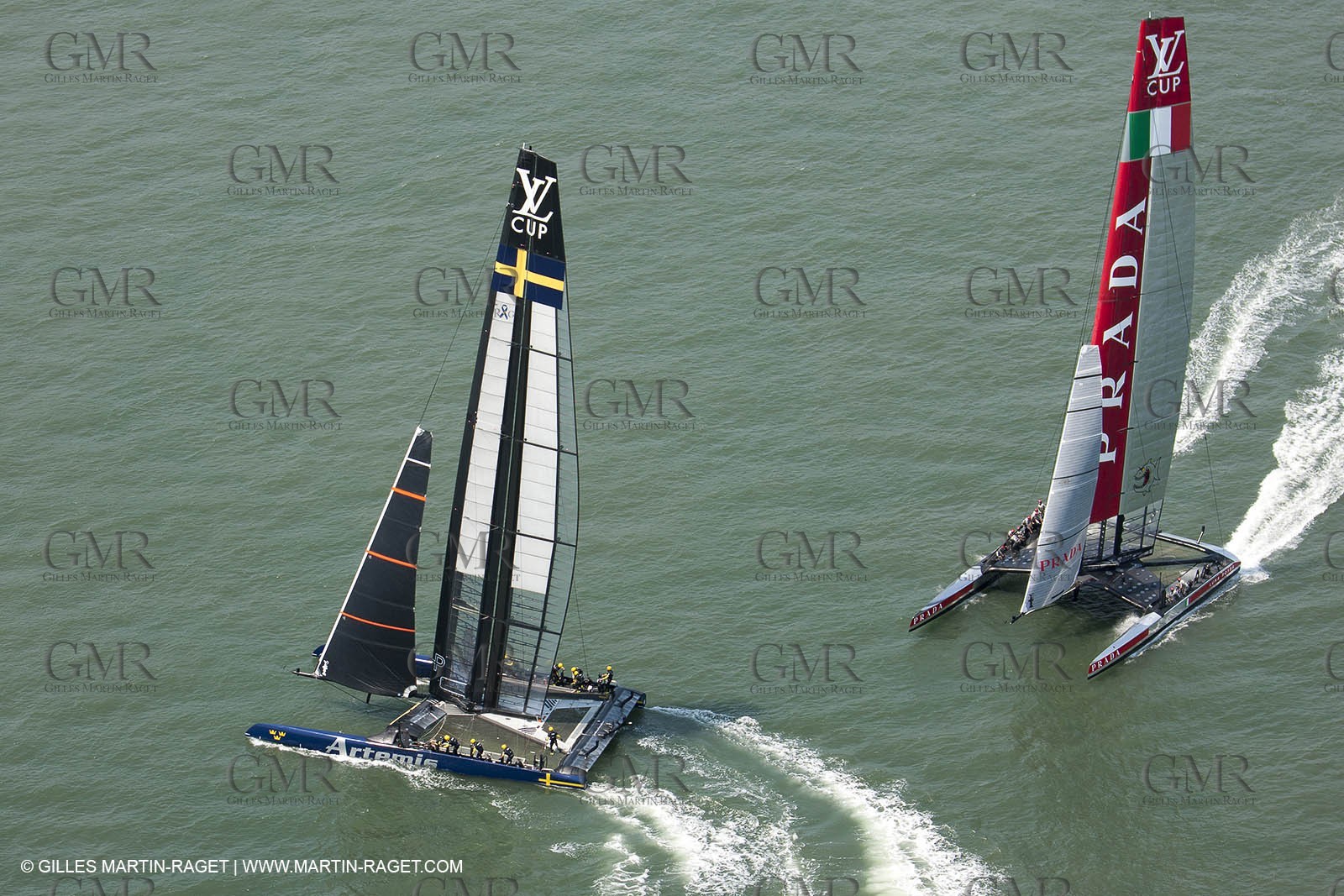 09 08 2013 - San Francisco (USA,CA) - 34th America's Cup - Louis Vuitton Cup - Semi-finals - Luna Rossa vs Artemis Racing - Race 3