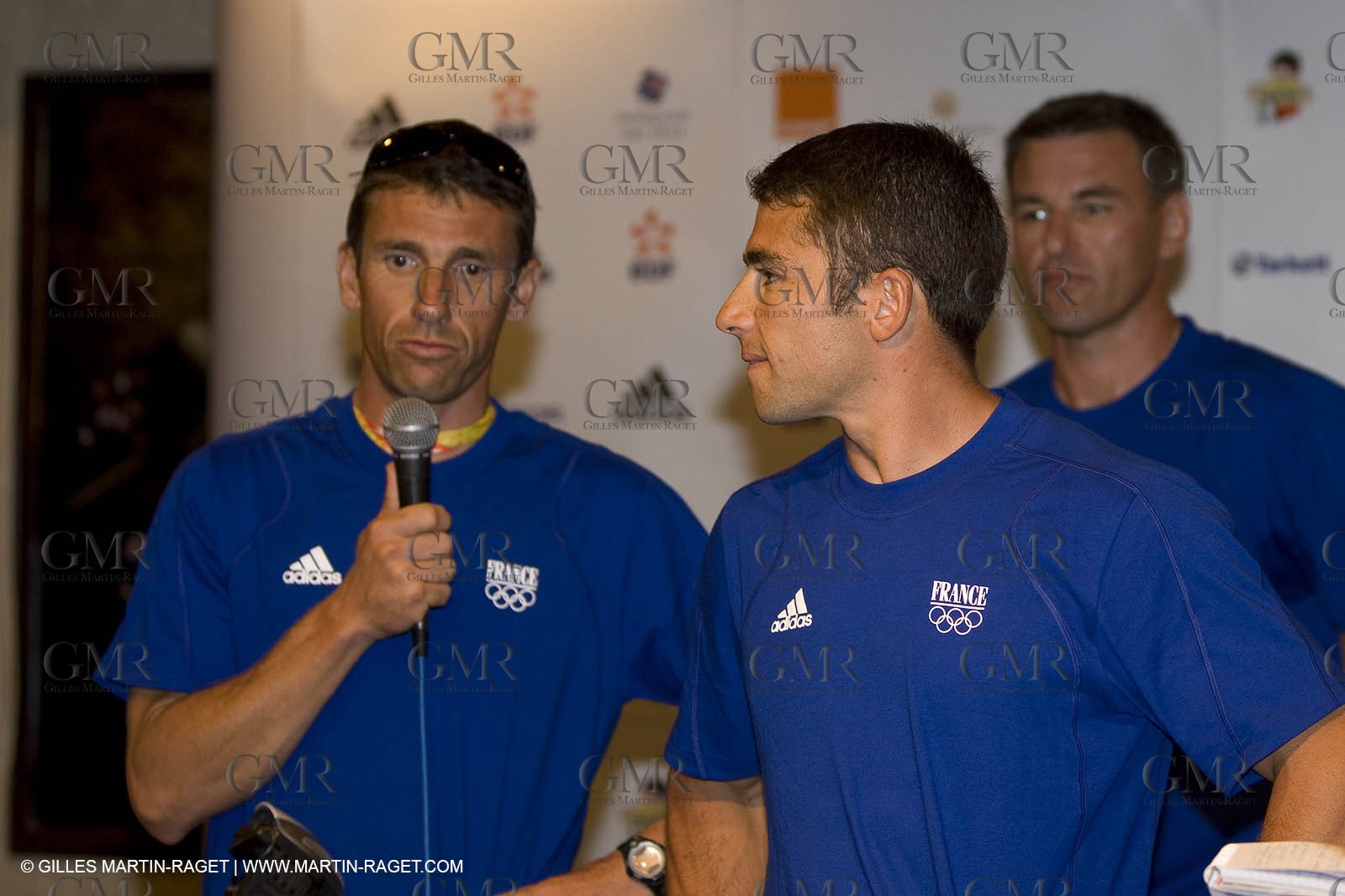 07 08 2008 - Qingdao (CHN) - Olympic games - Sailing - Opening of Club France at Grand Regency hotel and press conference with main press center in Beijing.