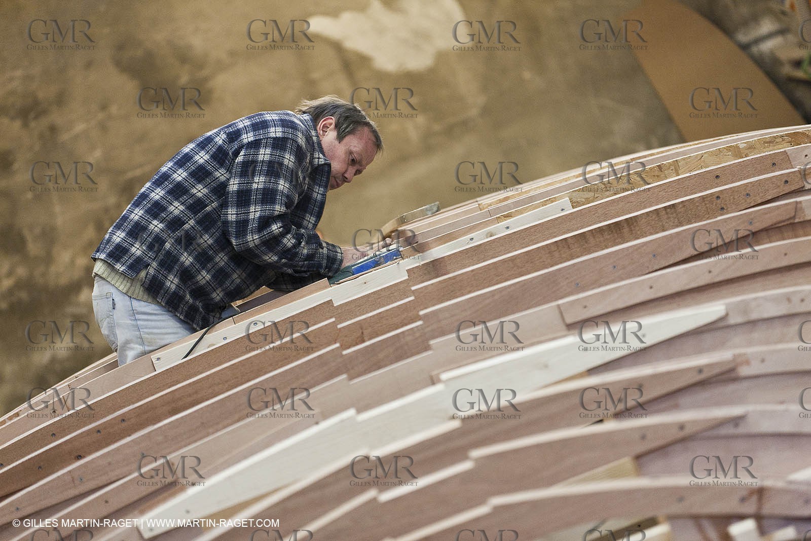 18 01 2012 - Marseille (FRA,13) - Alcyon construction at Carènes boat yard