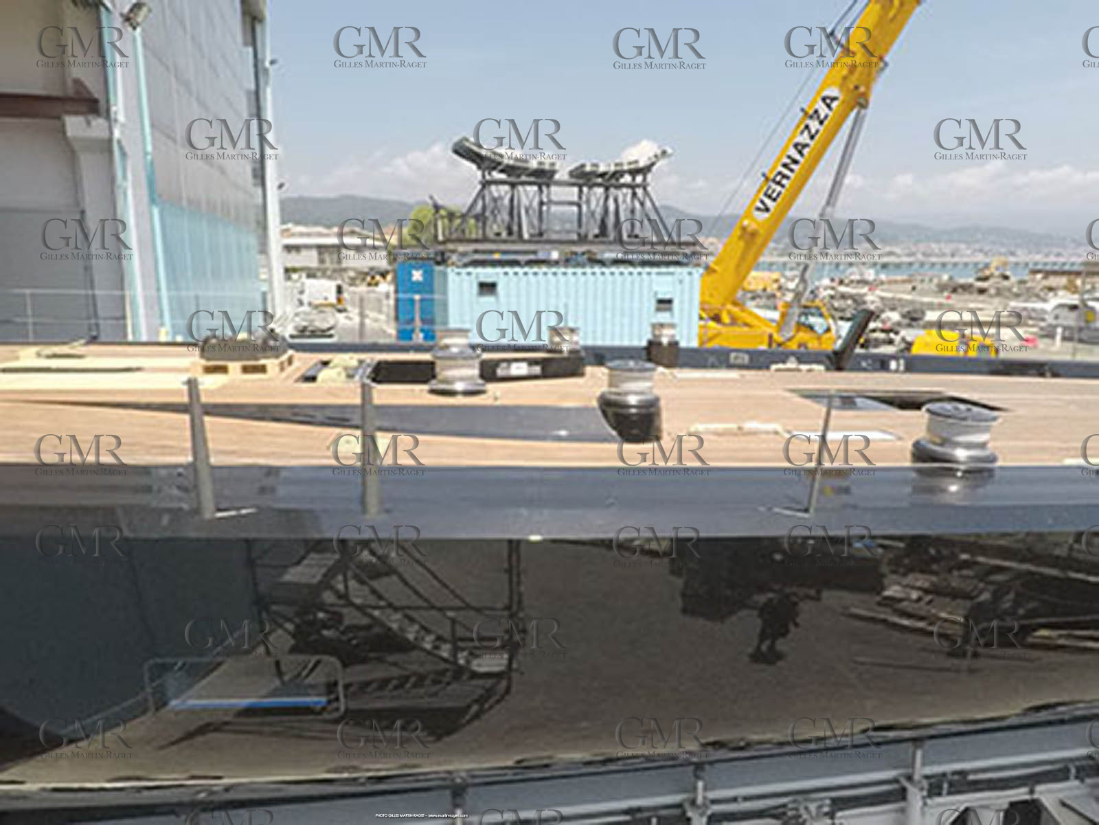 22 07 2017, Savona (ITA), Wally Cento Tango going out of the shed, Photo Gilles Martin-Raget