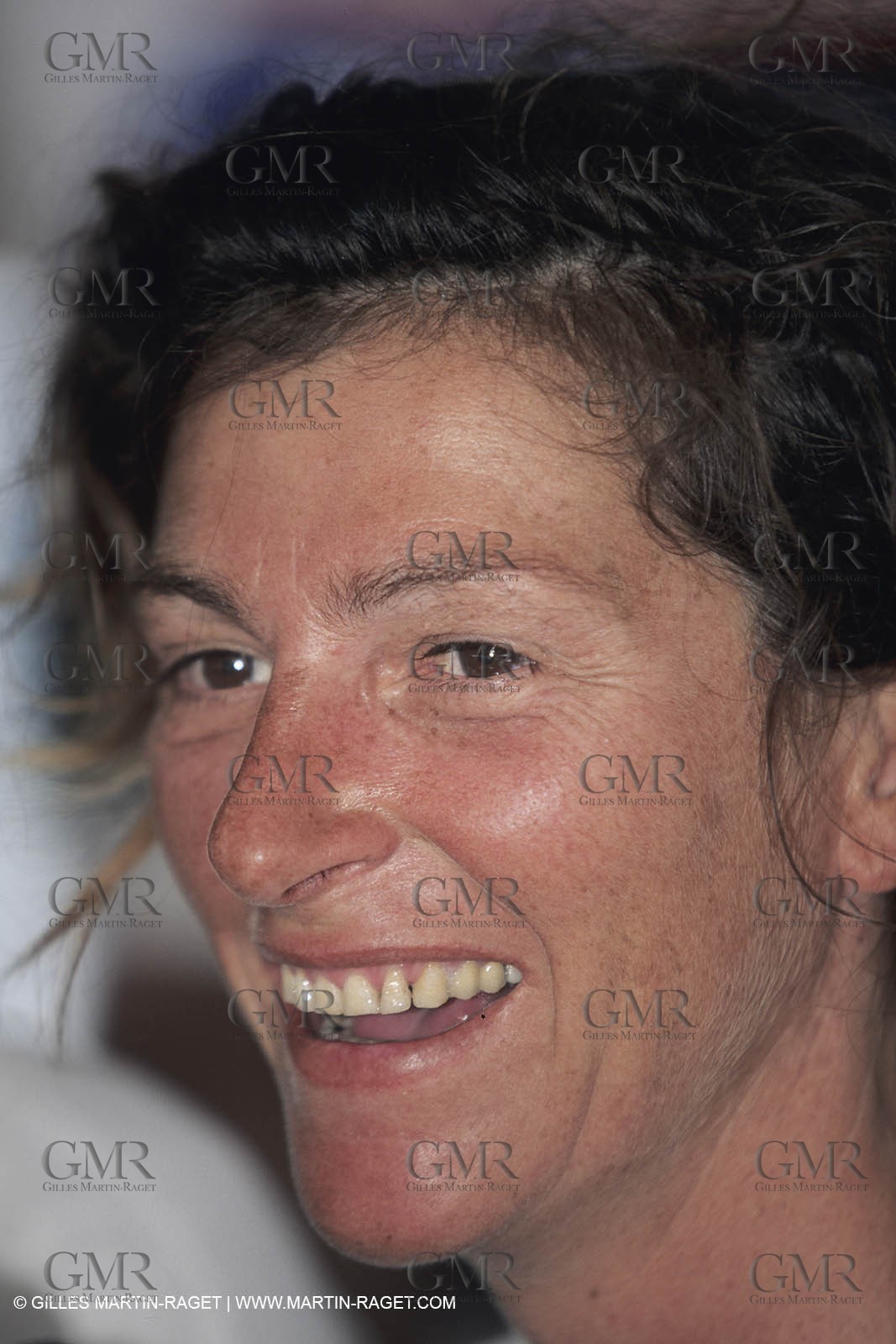 Arrivée Transat AG2R 1996, Florence Arthaud (2ème)