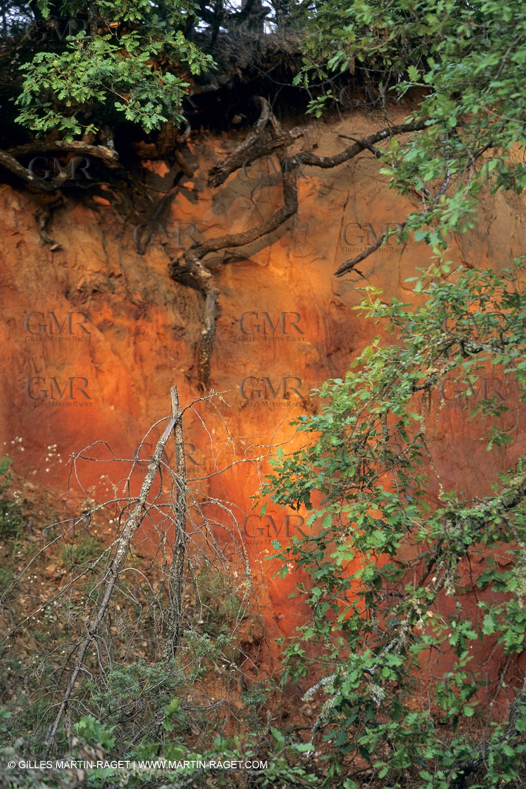 France, Provence, Luberon, Carrières d'ocre près d'Apt, ocher stone pit near Apt