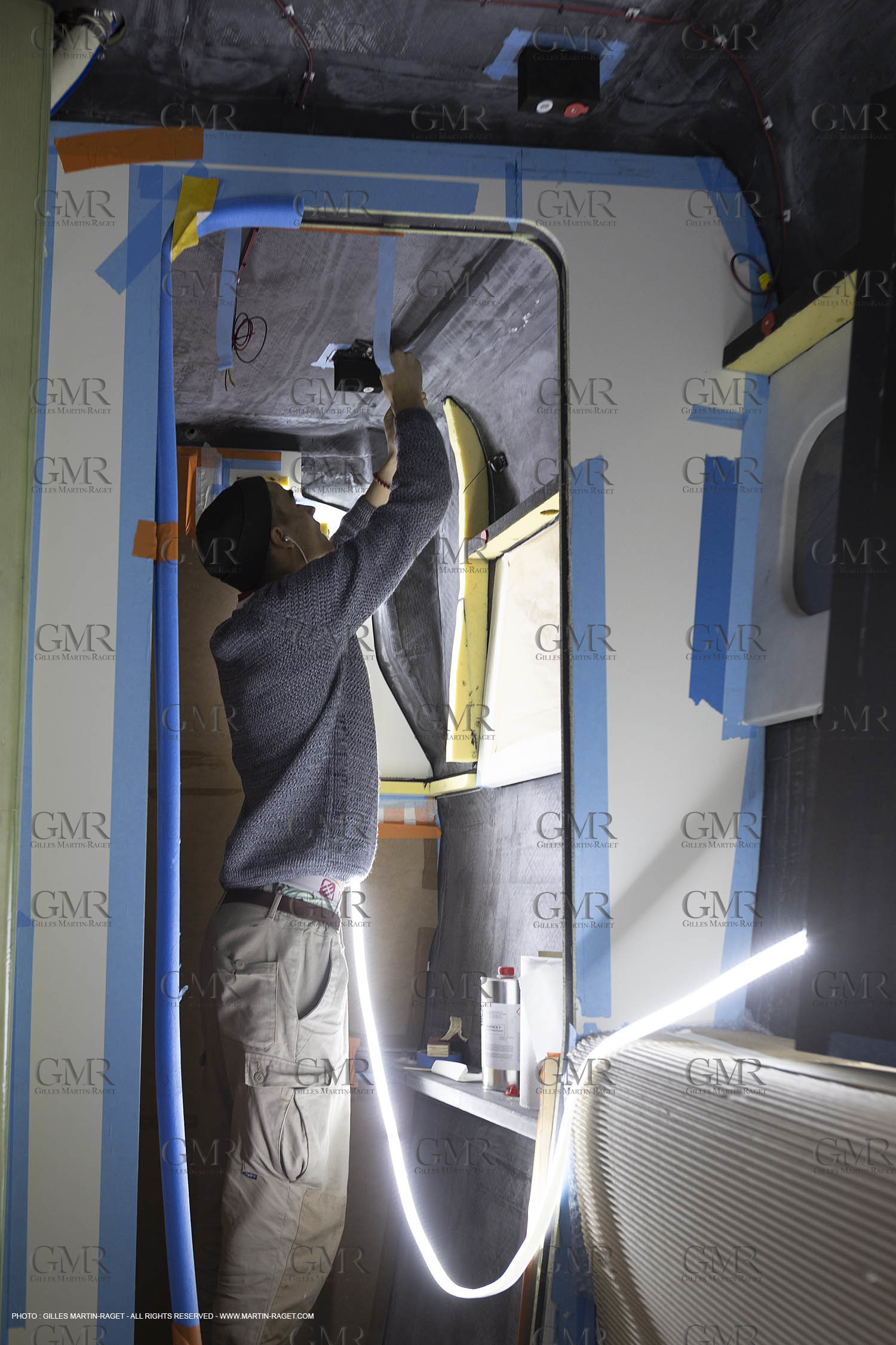 29 10 2018, La Grande Motte (FRA,30), Chantier Gunboat, construction du Gunboat 68