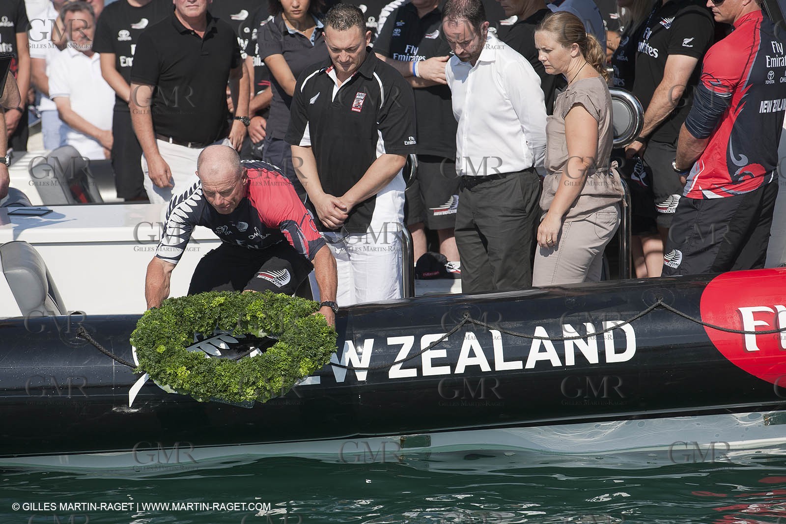 26 11 2010 - Dubai (UAE) - Dubai Louis Vuitton Trophy - BMW ORACLE Racing - NZ mine accident remembrance