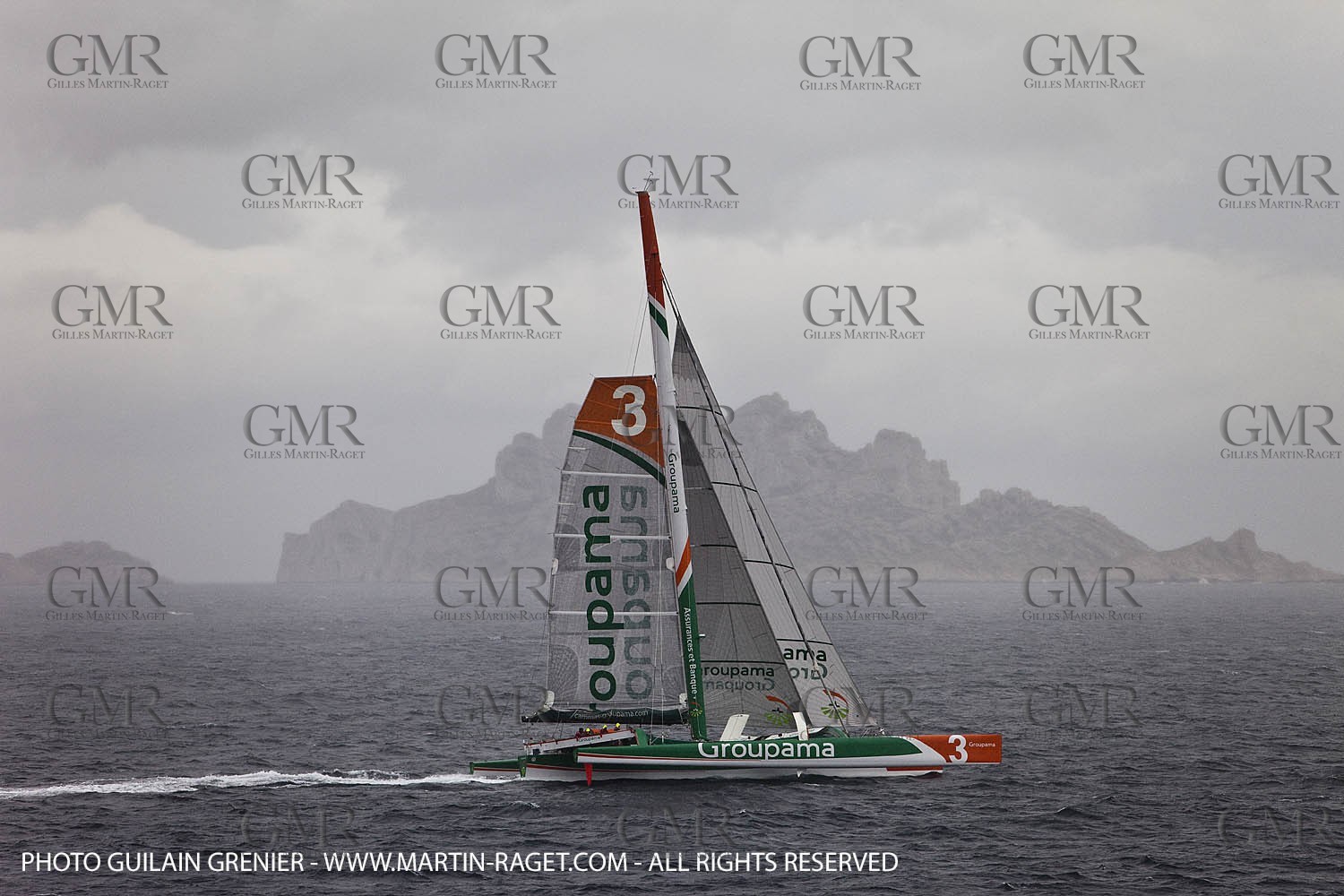 05 14 09 - Marseilles - Mediterranean Record - Groupama 3 - Franck Cammas - G Class - Start from Marseilles to Carthage (Tunisia)
