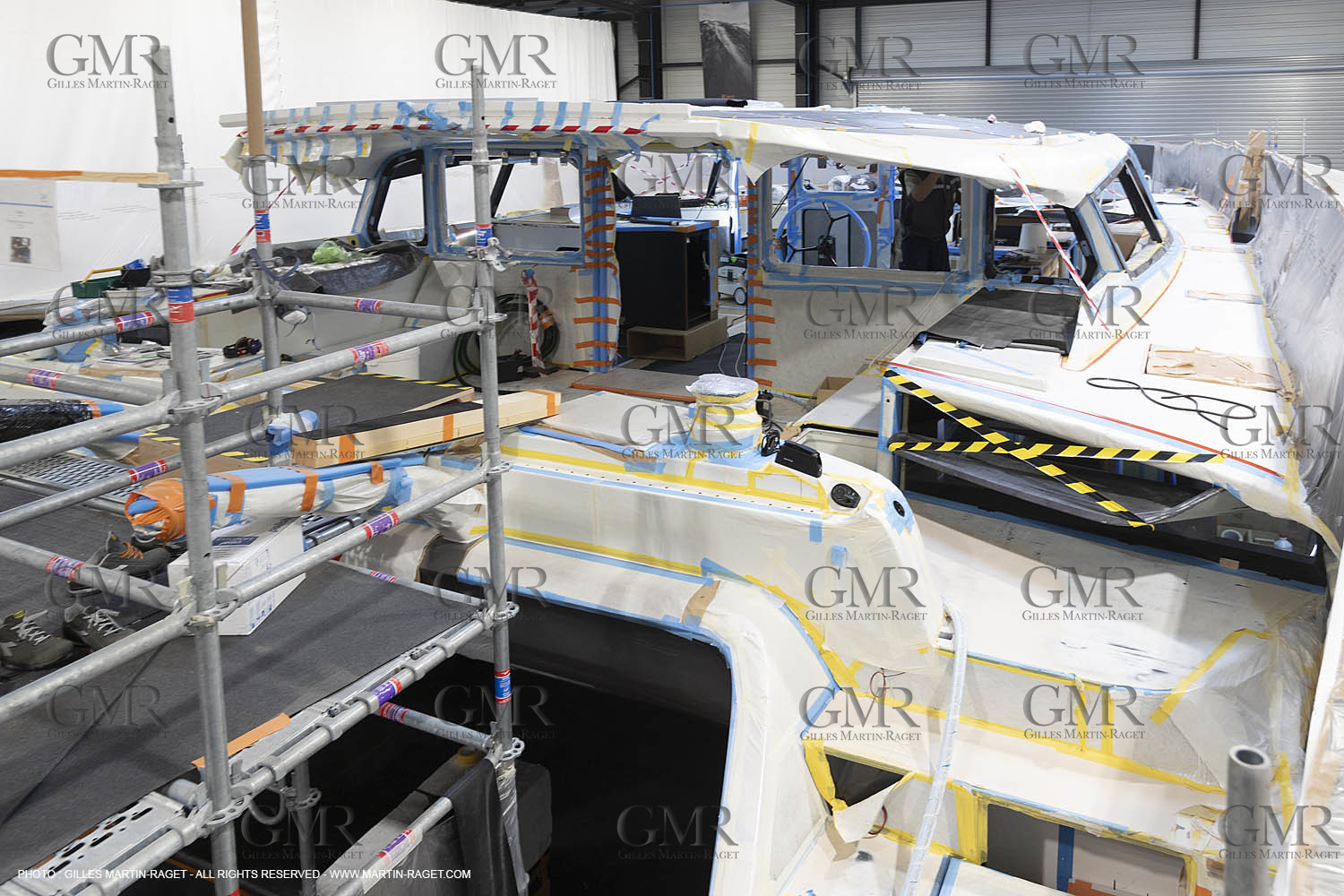 29 10 2018, La Grande Motte (FRA,30), Chantier Gunboat, construction du Gunboat 68