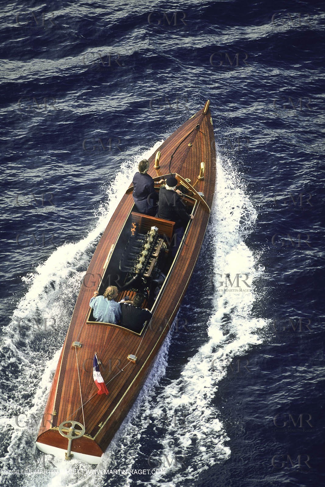 motor boats, claissc runabouts, cefit or Sagitta at Trapani boatyard (Cassis, FRA,13)