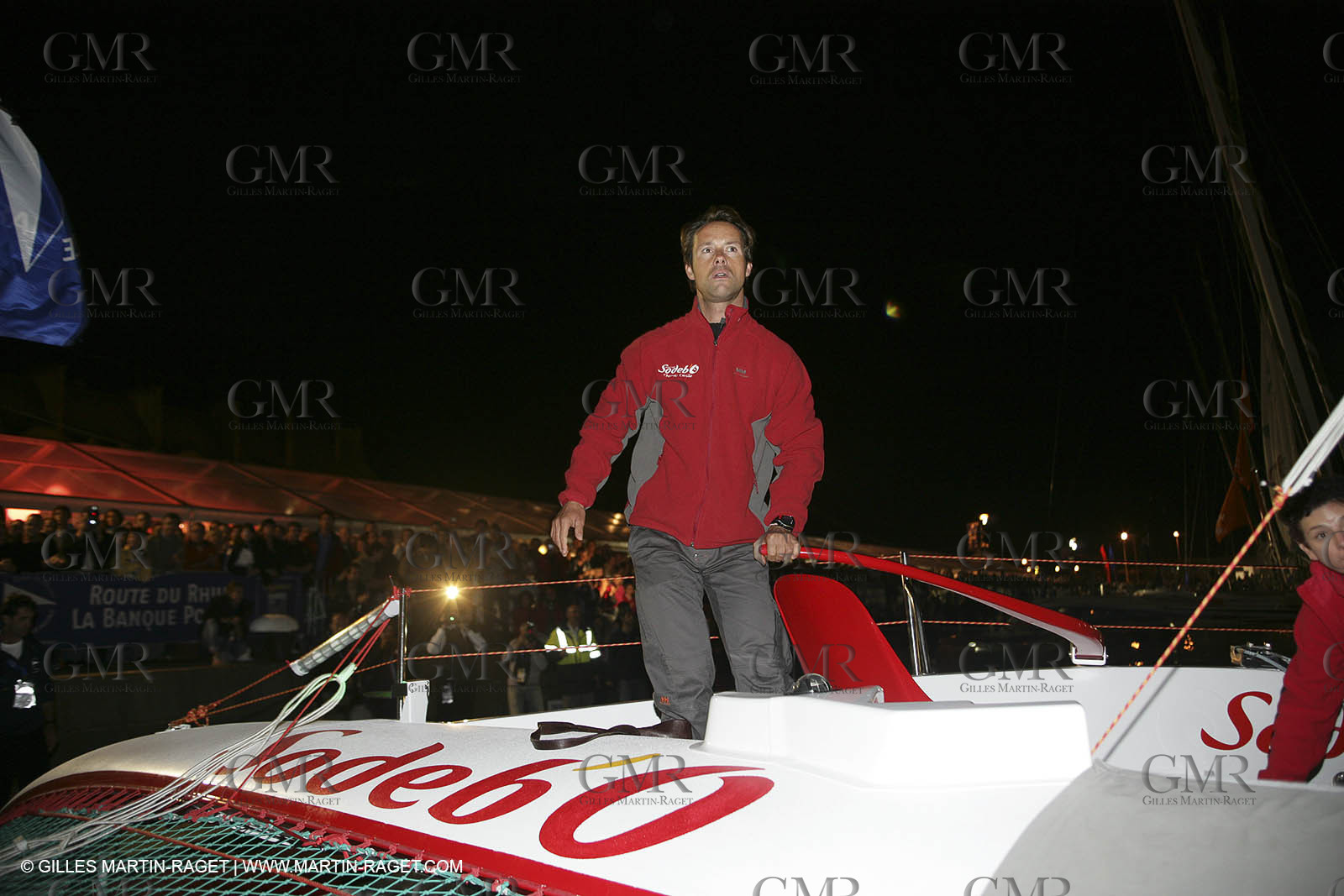 27 10 2006 - Saint Malo (FRA) - Route du Rhum 2006 - Thomas Coville - Sodeb'O - Lock passage