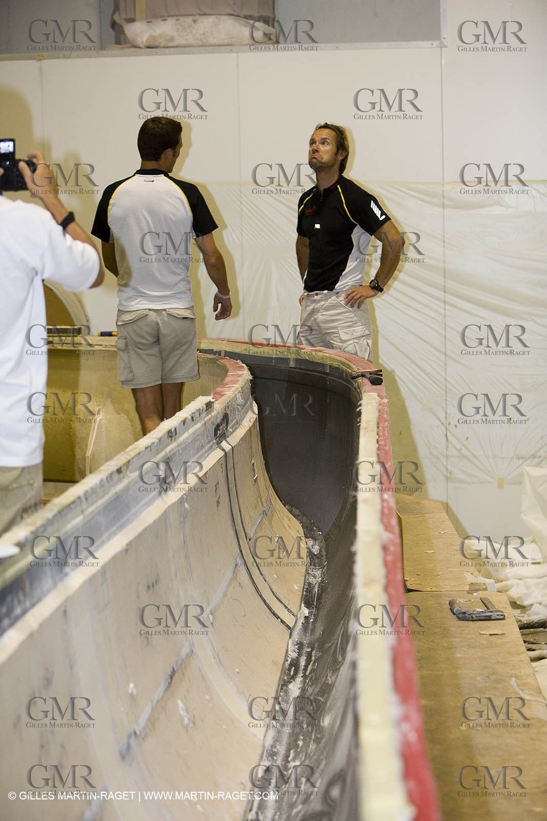 Sydney, Australia, Thomas Coville trimaran Sodebo building at Boat Speed