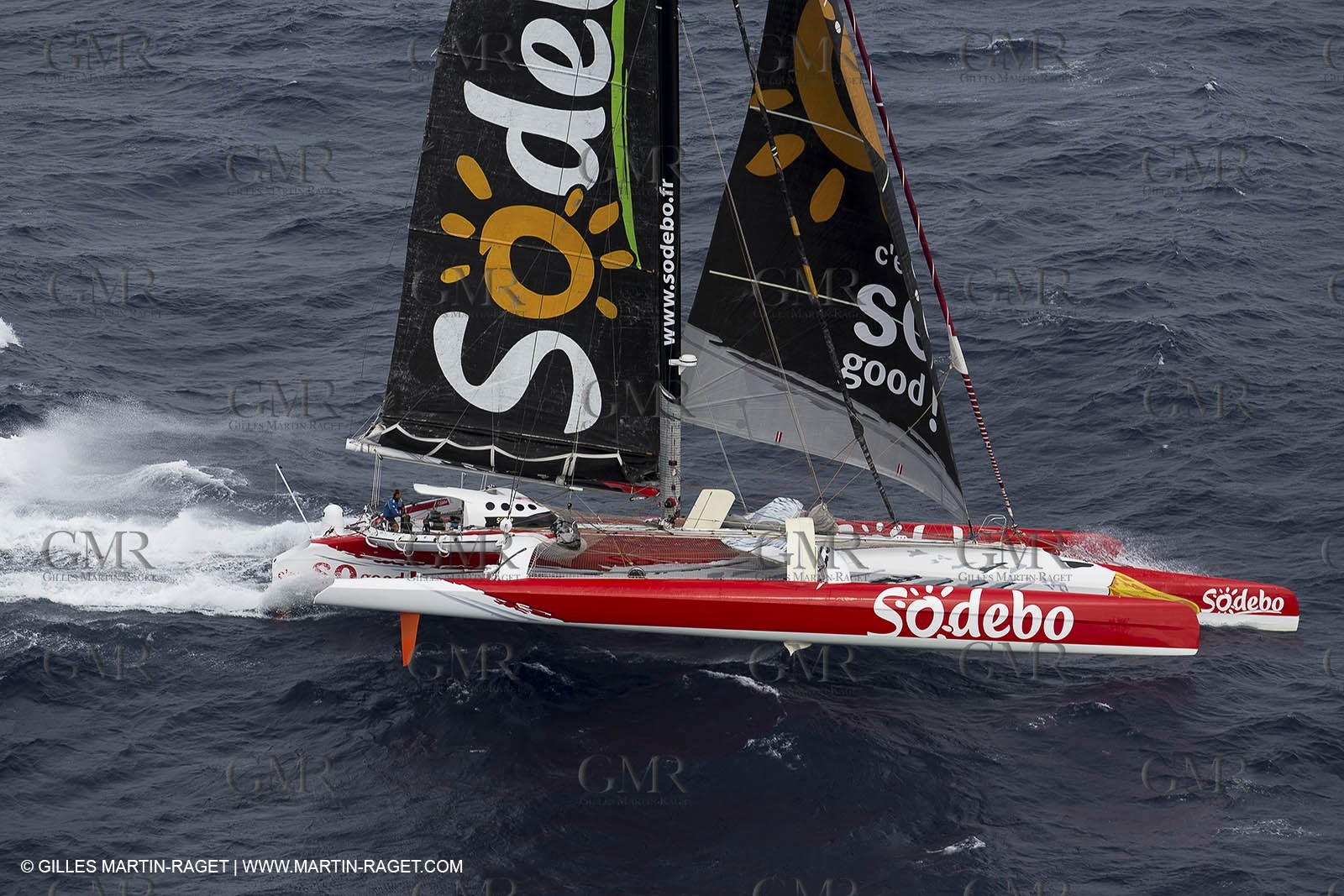 12 09 2012 - Marseille (FRA,13) - Trimaran Sodebo - Thomas Coville - Trans Mediterranée record attempt.
