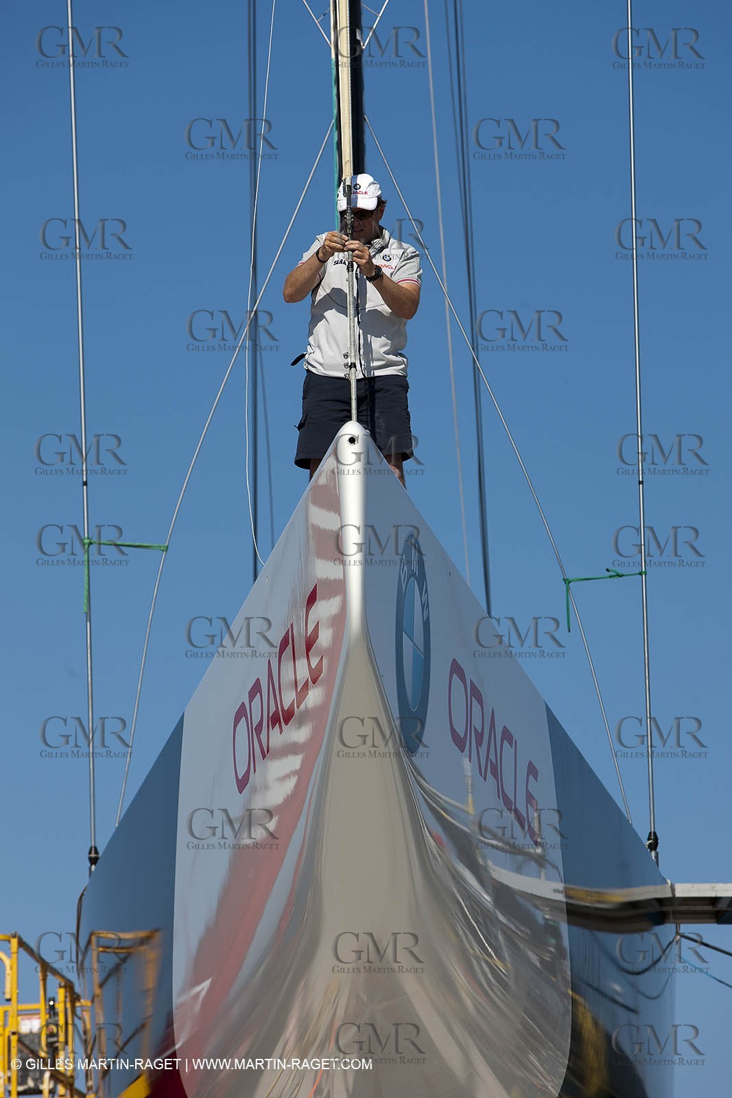 19 05 2010 - La Maddalena (ITA, Sardinia) Louis Vuitton Trophy - BMW ORACLE Racing - Maintenance Day