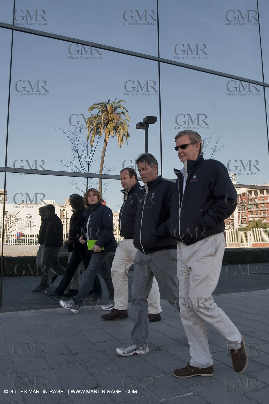 01-02 2010 - Valencia (ESP) - 33rd America's Cup - BMW ORACLE Racing - 1st february jury meeting - Melkinda Erkelens - Richard Slater - Russell Coutts - Tom Ehman