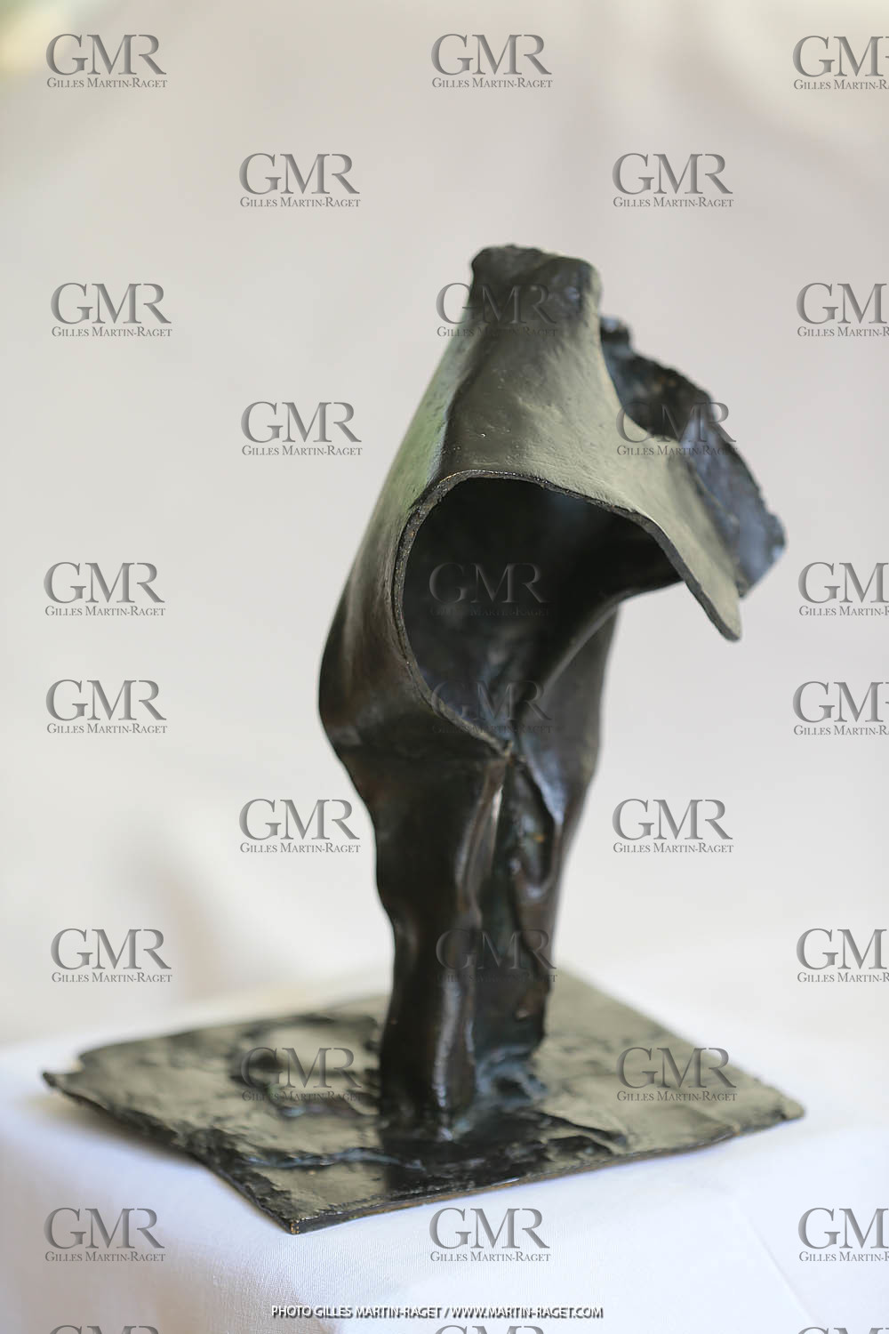 20 03 2016, St Rémy de Provence (FRA,13), Oeuvre de Germaine Richier, L'outre 1956, Bronze Patiné foncé, Numéroté 3 8, 28,5x24x19,5 cm, collection particulière