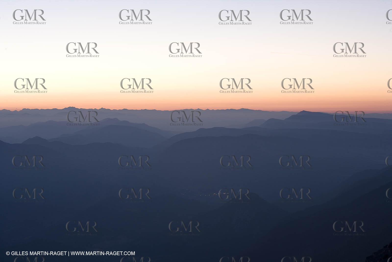 01 09 2007 - Mount Ventoux summit - view toward north and east with Haute Provence and south Alps (Oisans chain)