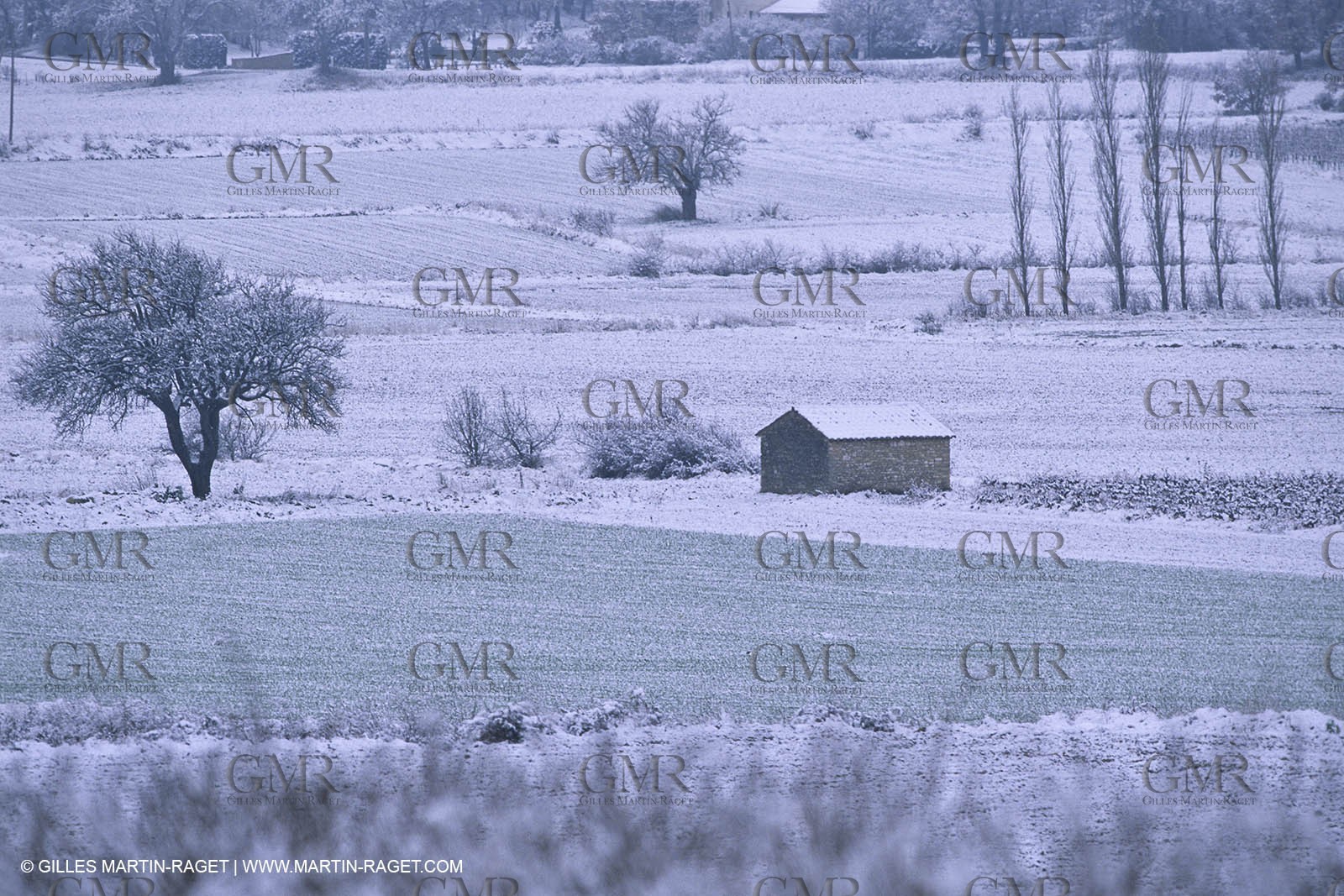 Provence under snow