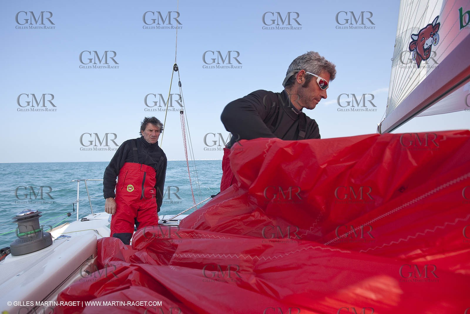 13 03 2010 -  La Grande Motte   Port Camargue (FRA) - Groupe Bel - Kito de Pavant   Sebastien Audigane training for Transat AG2R