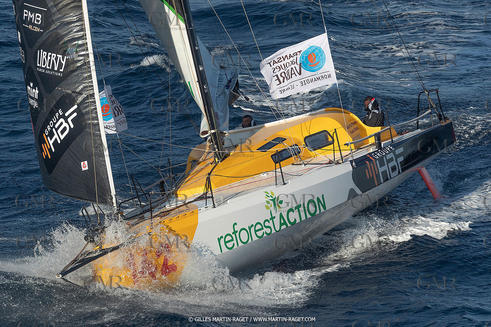 27 08 2021, Marseille (FRA), Transat Jacques Vabre 2021, Class 40, HBF-Reforest'Action (Kito de Pavant, Gwen Gbick)