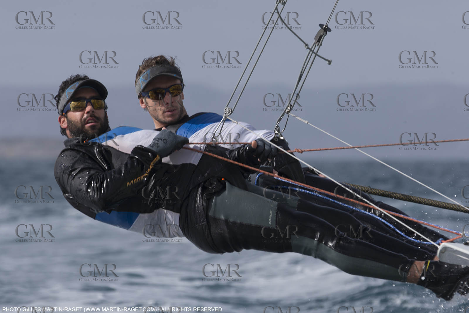 04 03 2016, Marseille (FRA,13), Olympic Sailing, 49er, french representatives Julien D'Ortoli Noë Delpech training