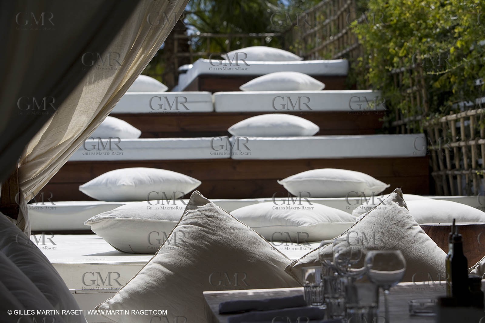 06 09 2007 - Saint Tropez (FRA, 83) - Superyachts - Motoryachts - Mangusta 92 Triple Fun in Saint Tropez - At Nikki Beach Club 55 at Pampelonne Beach