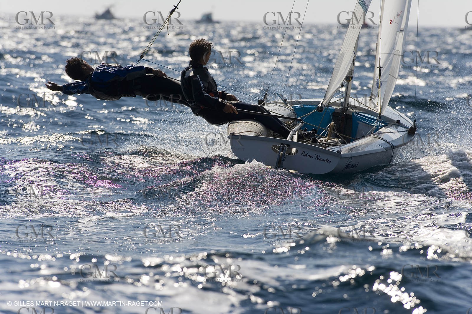27 04 2007 - 2007 Semaine Olympique Française - Hyères (South of France) - Day 6 - Medal Race - Team France - 470 Homme - Leboucher-Garos