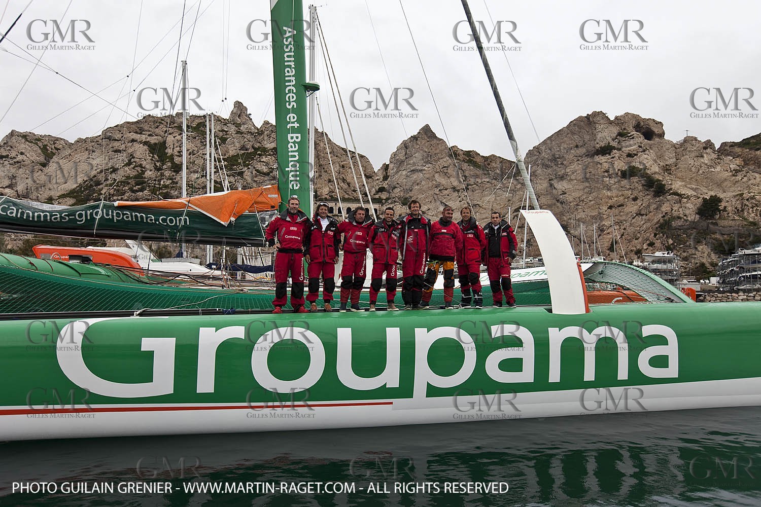 05 14 09 - Marseilles - Mediterranean Record - Groupama 3 - Franck Cammas - G Class - Start from Marseilles to Carthage (Tunisia)