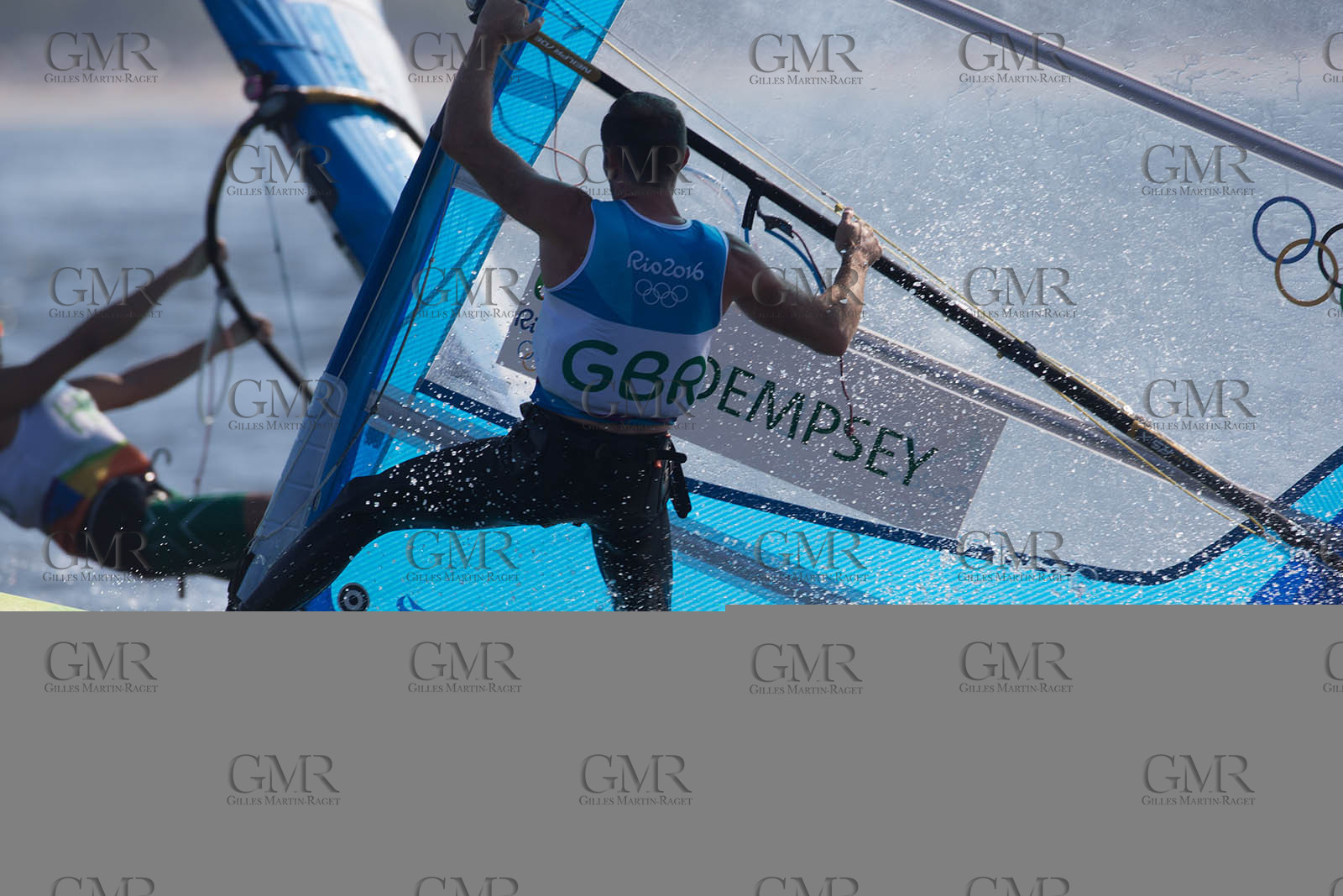 14 08 2016, Rio de Janeiro (BRA), 2016 Olympic Games, Sailing, RSX Men Medal race, Nick Dempsey, silver medalist